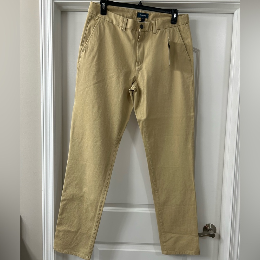 Taylrd New With Tags Chino/ khaki cotton/ spandex  Classic Dress/casual Pants